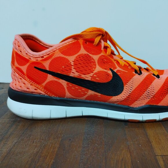 Nike Free 5.0 TR Fit 4 Lava Glow Women's Size 9 704695-602 Red Polka Dot - Picture 6 of 10